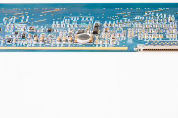 Electronic motherboard, isometric processor microchip