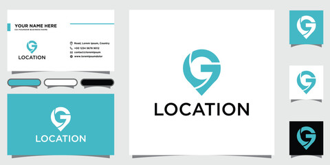 Pin Point Letter Initial E Logo Design and business card tamplate