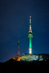 Papier Peint photo Séoul Mt.Namsan Tower , Seoul night View, [서울 남산타워, 후암동 야경]