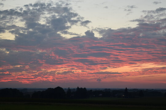 Sonnenuntergang bei Hofhegnenberg