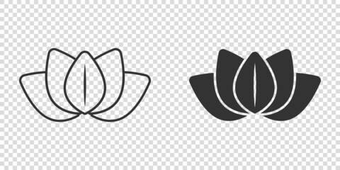Leaf icon in flat style. Plant vector illustration on white isolated background. Flower sign business concept.