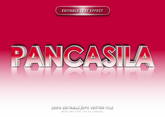Indonesian independence day. Pancasila editable text effect