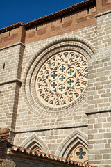 Detail of the Rose Window of the Avila Cathedral, Spain