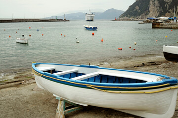 Boats at the coast of Capri, Italy