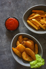 Fried Fries potato wedges healthy