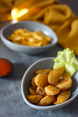 Fried Fries Potato Sauce health