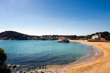 beach of a cove on the Costa Brava of Girona
