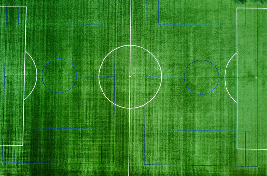Luftbild eines Fussballplatz