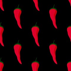 Vegetable seamless peppers pattern for fabrics and textiles and packaging and gifts and cards and linens and kids