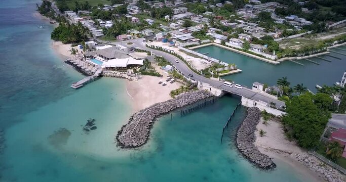 Aerial view of Port St. Charles Marina on the island of Barbados