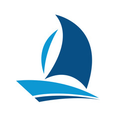 sail boat Minimal Logo yacht Flat Pictogram Symbol 