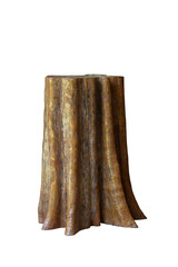 Wooden chair made from log isolated on white background included clipping path.