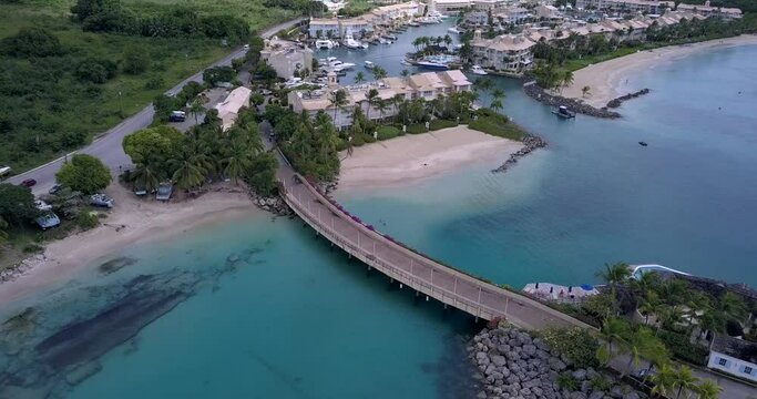 Aerial view of Port St. Charles Marina on the island of Barbados