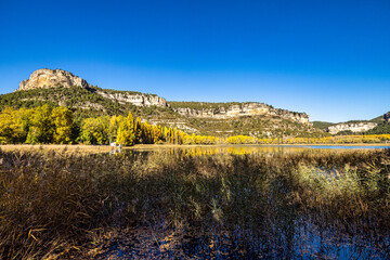 The Una lagoon, a lagoon located in the town of Una, in the province of Cuenca, Castilla La Mancha, Spain