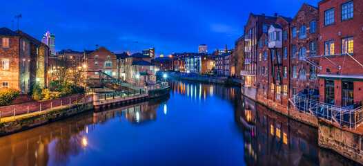 Cityscape And Reflections River Aire
