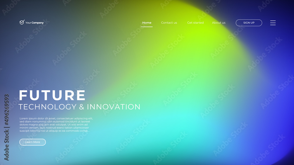 Wall mural blurred backgrounds with modern abstract blurred color gradient patterns. smooth templates collectio