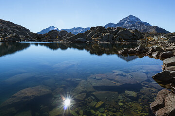 The mountains and the beauty of nature and woods of the Spluga valley: a tourist area in the...