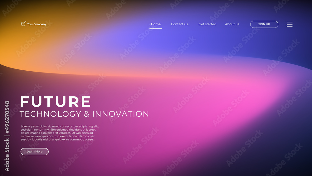 Wall mural web design. website landing page for monitor, laptop, tablet, phone. creating ui ux website design. 