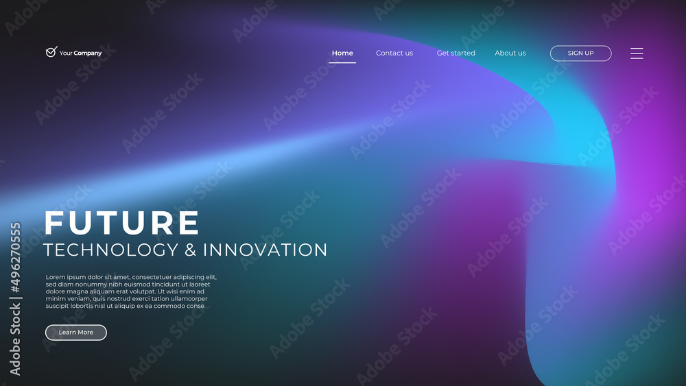 Wall mural web design. website landing page for monitor, laptop, tablet, phone. creating ui ux website design. 