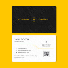 minimal and professional black white business card template