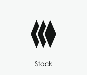 Obraz premium Stack vector icon. Editable stroke. Symbol in Line Art Style for Design, Presentation, Website or Apps Elements, Logo. Pixel vector graphics - Vector