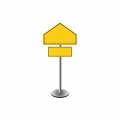 Vector of blank road sign on isolated white background