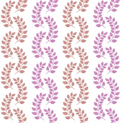 Floral seamless leaves branches pattern for fabrics and packaging and gifts and linens and kids and wrapping paper