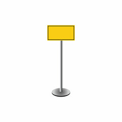 Vector of blank road sign on isolated white background