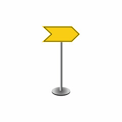 Vector of blank road sign on isolated white background