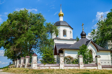 Fototapeta na wymiar Church of Constantine and Helena in Sviyazhsk, Russia. Building was founded in the 16th century
