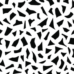 Abstract seamless pattern with small shapes. Vector background with paper cut out figures. Simple and beautiful background.
