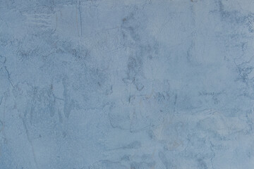 Old concrete wall worn cement background with abstract paint blue rough texture