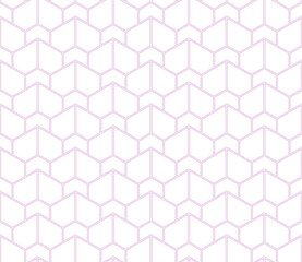 Fototapeta premium The geometric pattern with lines. Seamless vector background. White and pink texture. Graphic modern pattern. Simple lattice graphic design
