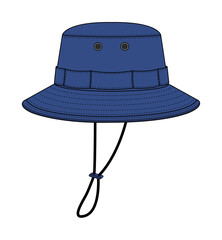 Boonie hat ( adventure hat ) template vector illustration