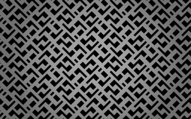 Fototapeta premium Abstract geometric pattern with stripes, lines. Seamless vector background. Black and gray ornament. Simple lattice graphic design