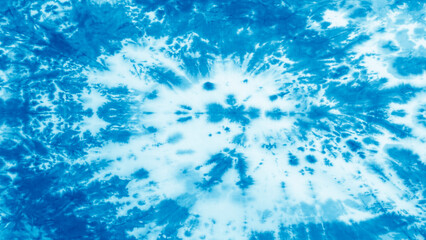 Abstract colorful blue white art design batik spiral swirl shibori technology tie dye pattern...