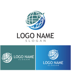 Airplane icon vector illustration design Logo Template
