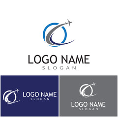 Airplane icon vector illustration design Logo Template