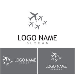 Airplane icon vector illustration design Logo Template