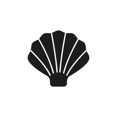 The shell icon. Simple vector illustration on a white background