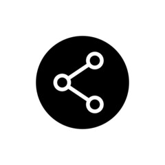 Share icon in black round