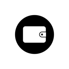Wallet icon in black round