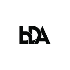 bda letter original monogram logo design 