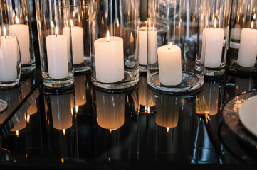 stylish contemporary wedding dinner service in a classic style
