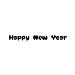 Background with the inscription - Happy New Year. A repeating inscription. Seamless pattern. Congratulations on the New Year. 