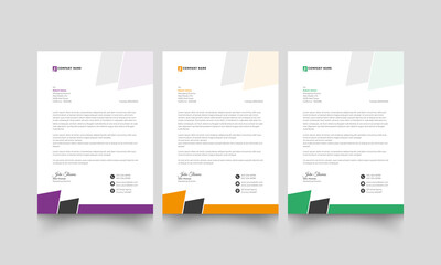 Professional Corporate Letterhead Template, minimal letterhead