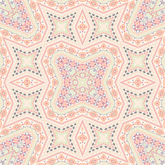 American repeating ornament vector design. Traditional geometric background. Fabric print in ethnic