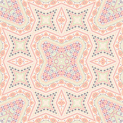 American repeating ornament vector design. Traditional geometric background. Fabric print in ethnic