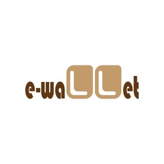 e-wallet logo design icon vector