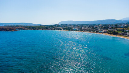 Beautiful beach with clear turquoise water. Crete island, Greece.